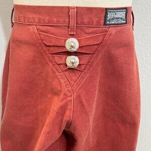 Vintage Rough Rider by Circle T Pants – Rust Red – Metal Hardware SZ 13/14